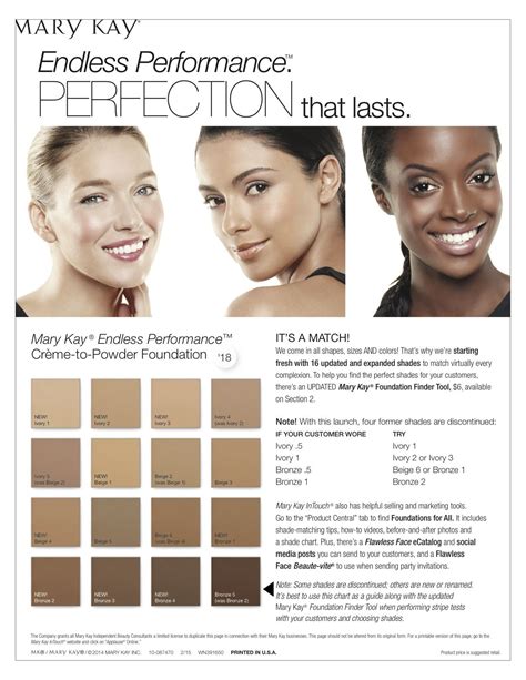 mary kay foundation shade chart